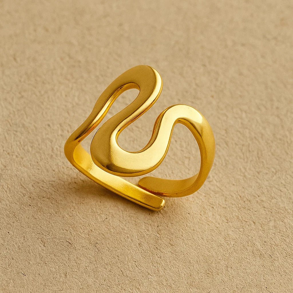Golden Wave Ring - ADOREE