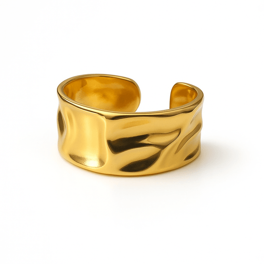 Goldring mit unebenem Design - ADOREE