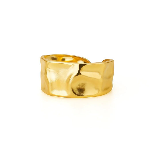 Goldring mit unebenem Design - ADOREE