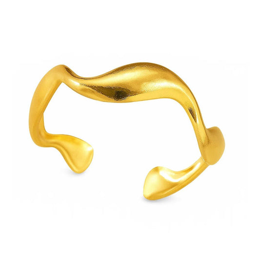 Wavy Gold Ring - ADOREE